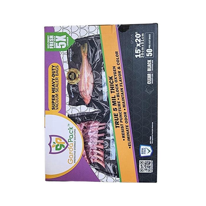 GardaPack Vacuum Seal Bag, Black and Clear, 15 in. x 20 in., Pack of 50 - Image 4