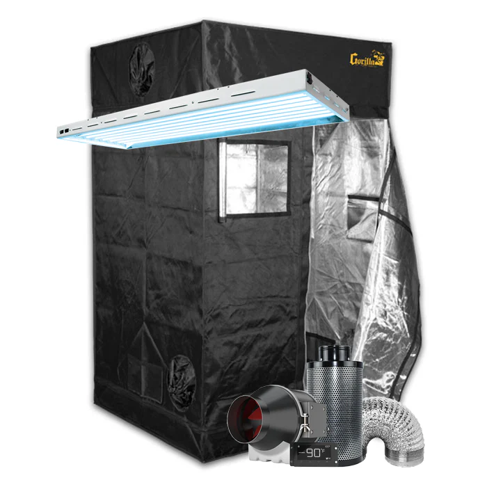 Gorilla Grow Tent 4' x 4' Fluorescent T5 Grow Tent Kit With Automated Ventilation Package - Image 2