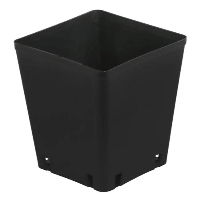 Gro Pro Black Plastic Square Pot - Image 3