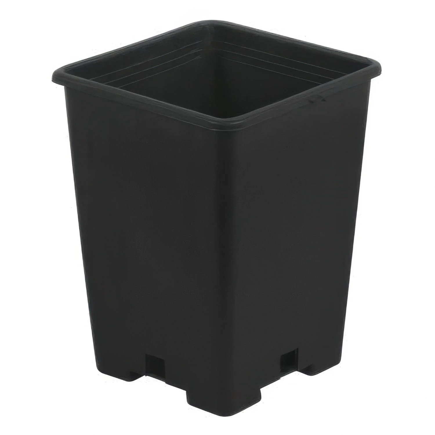Gro Pro Black Plastic Square Pot, 5 x 5 x 7 in