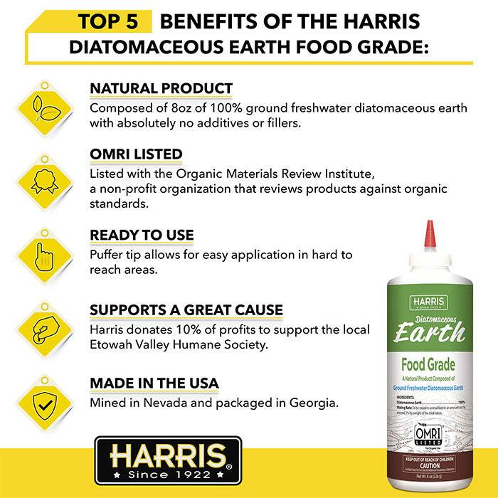 Harris Eco Best Food Grade Diatomaceous Earth, 8 Ounces - Case of 12 - Image 3