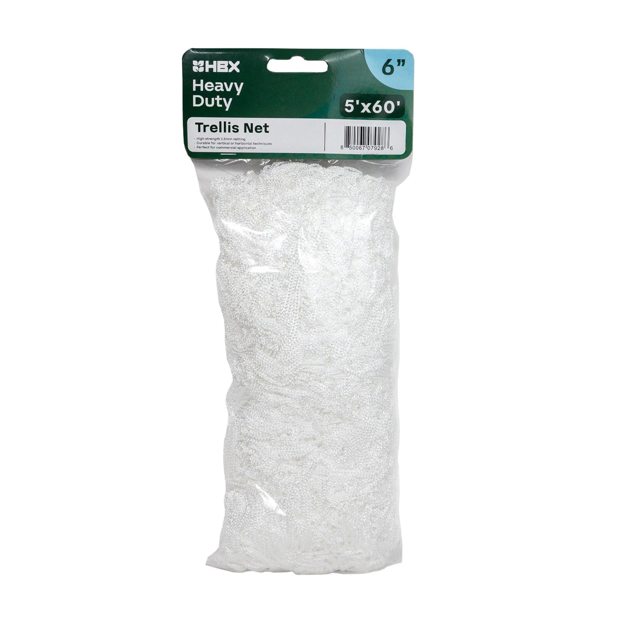 HBX Heavy-Duty Mesh Garden Trellis Netting, 6 Inch Square, 5 Foot x 60 Foot