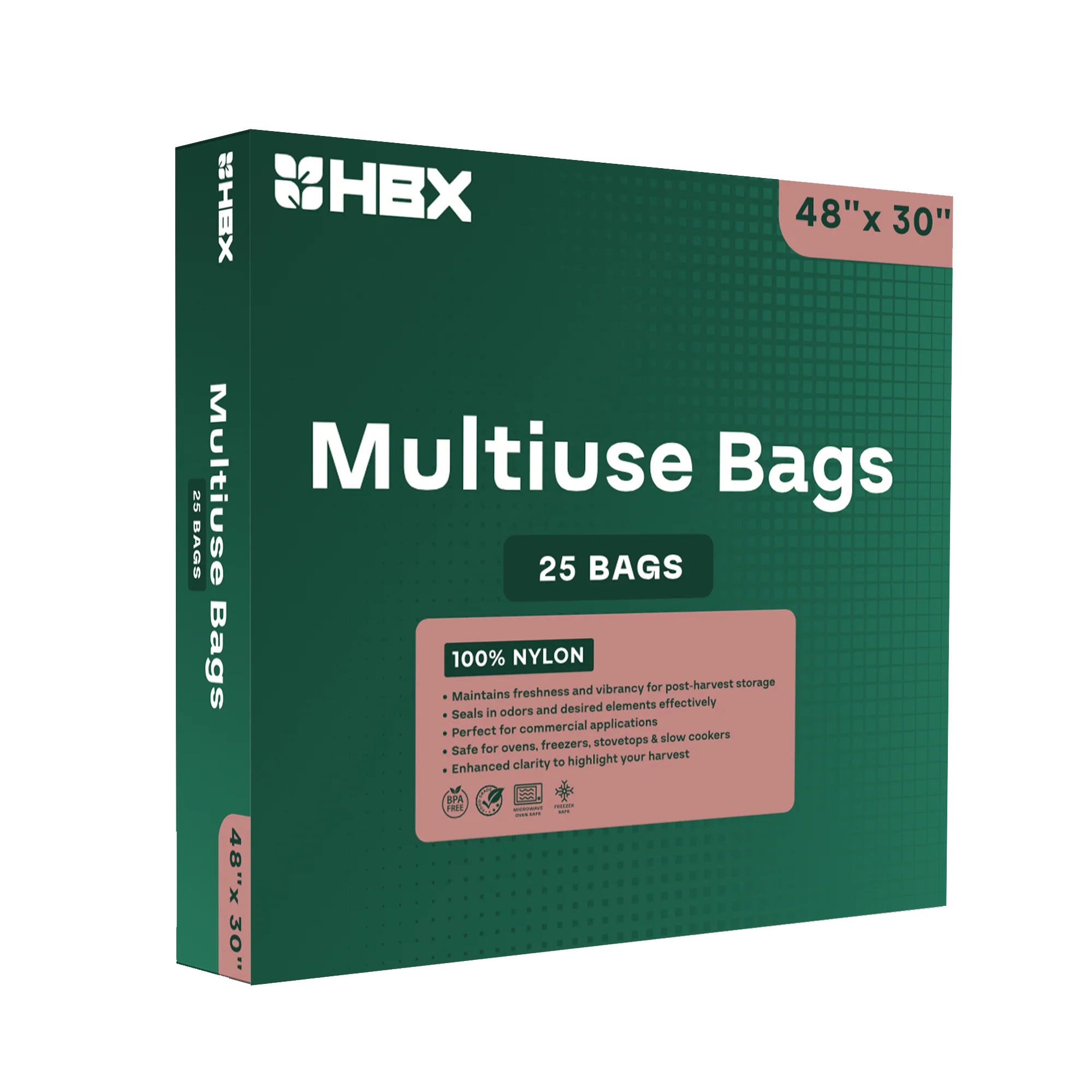 HBX Multiuse Bin Liner, 48 in. x 30 in. - Pack of 25