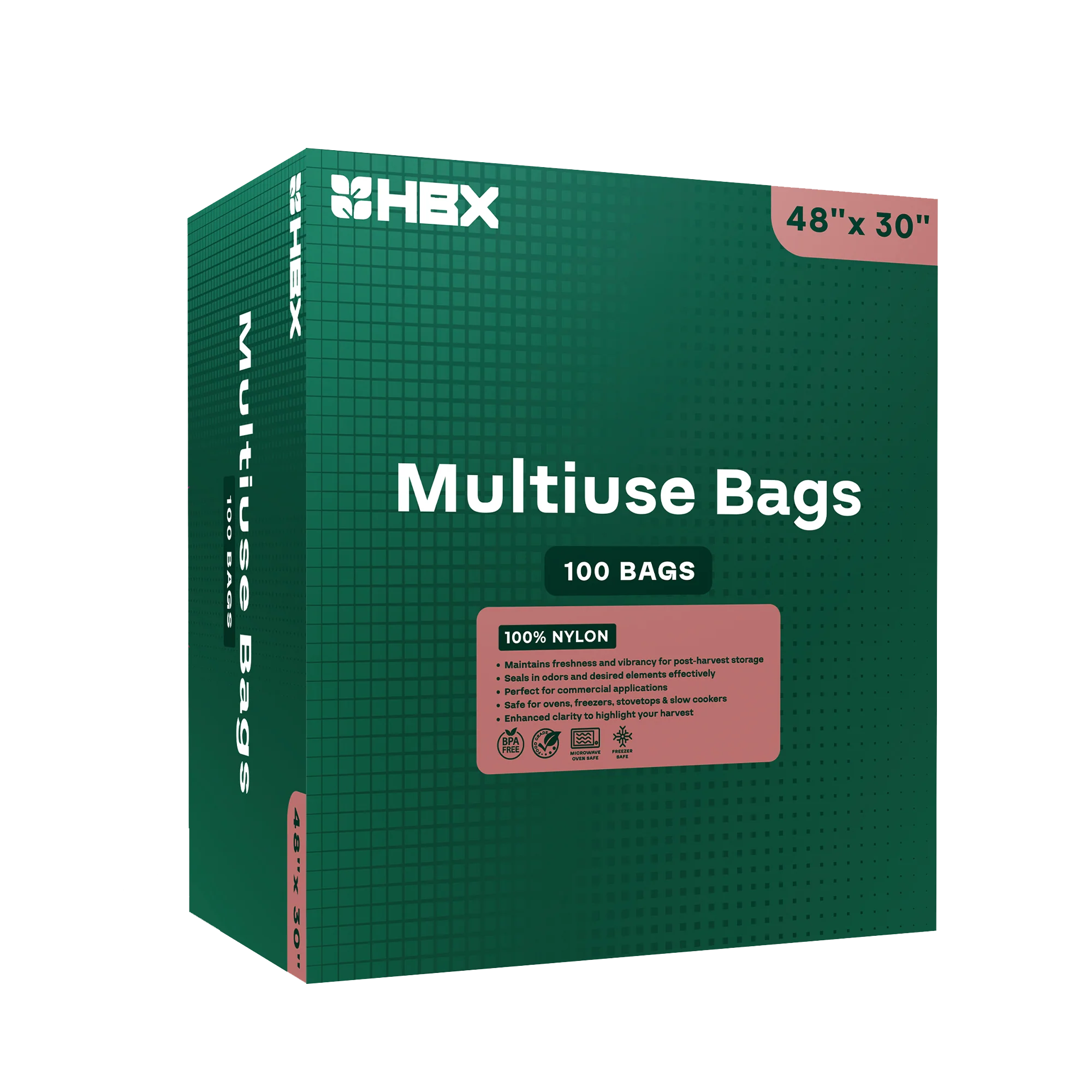 HBX Multiuse Bin Liner, 48 in. x 30 in. - Pack of 100
