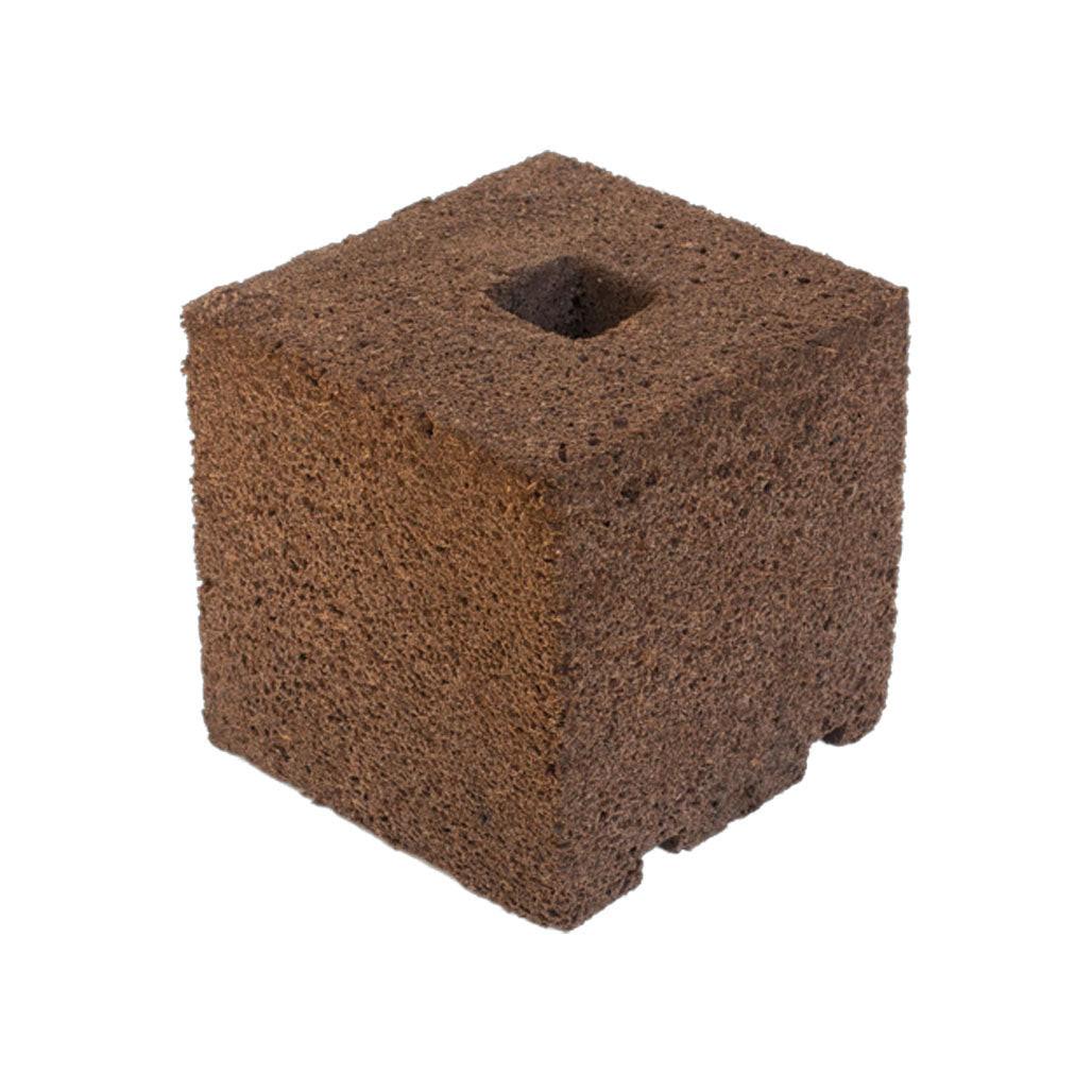 IHORT Q-PLUG Grow Block with Hole, 6 Inch x 6 Inch x 6 Inch - Case of 24