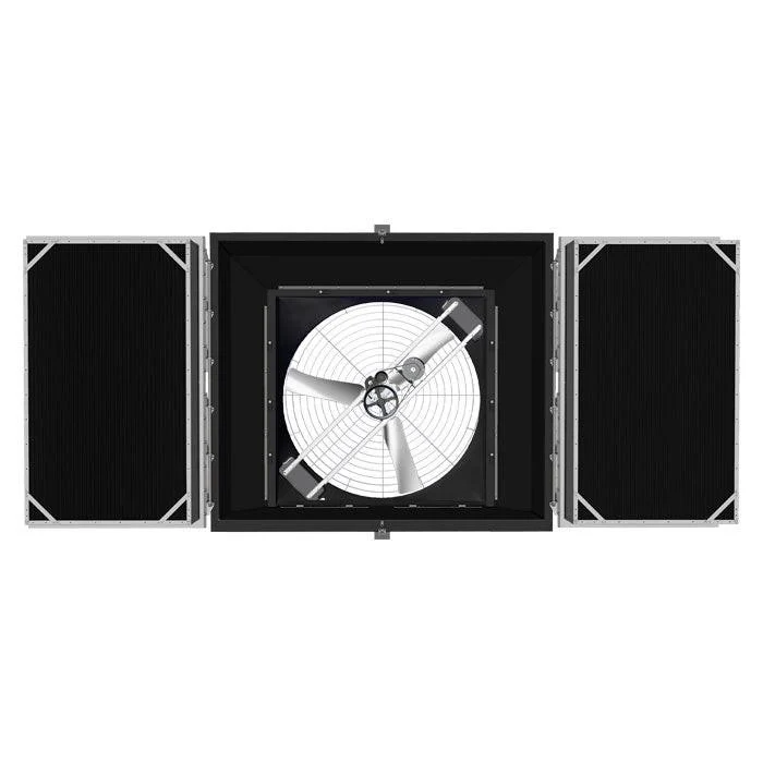 J&D Manufacturing Light Trap System, 55" - 26365 CFM (Belt Drive, 230-460 Volt, 2HP, Three Phase, With Cone, Slant, Aluminum Shutter, 3 Blade Cast Aluminum Prop)