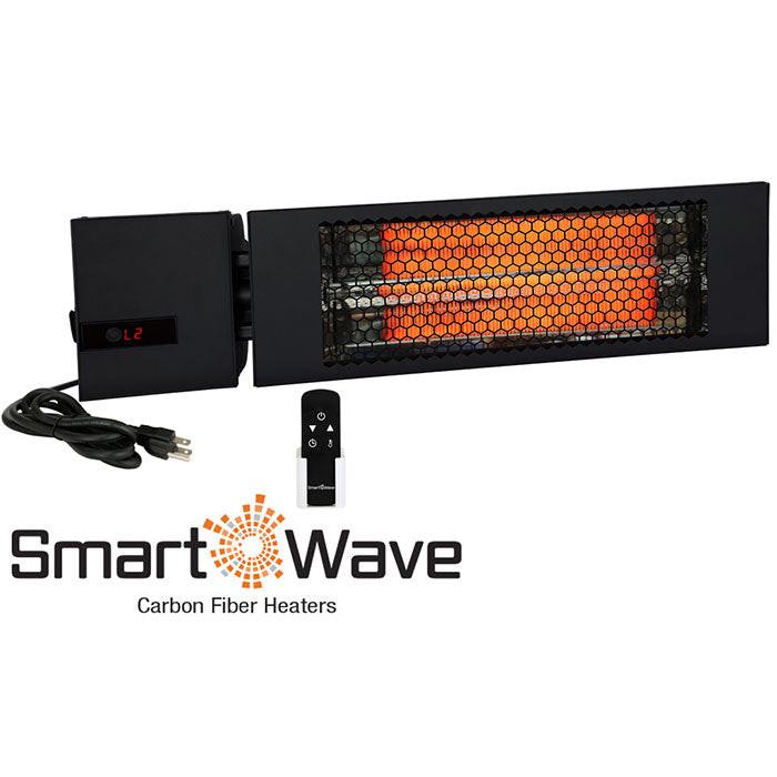King Electric 24 Inch RK SmartWave Radiant Single Lamp 1500 Watt Heater with Remote, Black - 120 Volt - Image 2