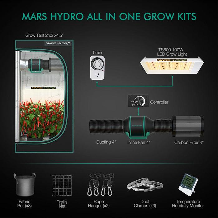 Mars Hydro 2' x 2' TS 600 LED Grow Tent Kit - Image 8