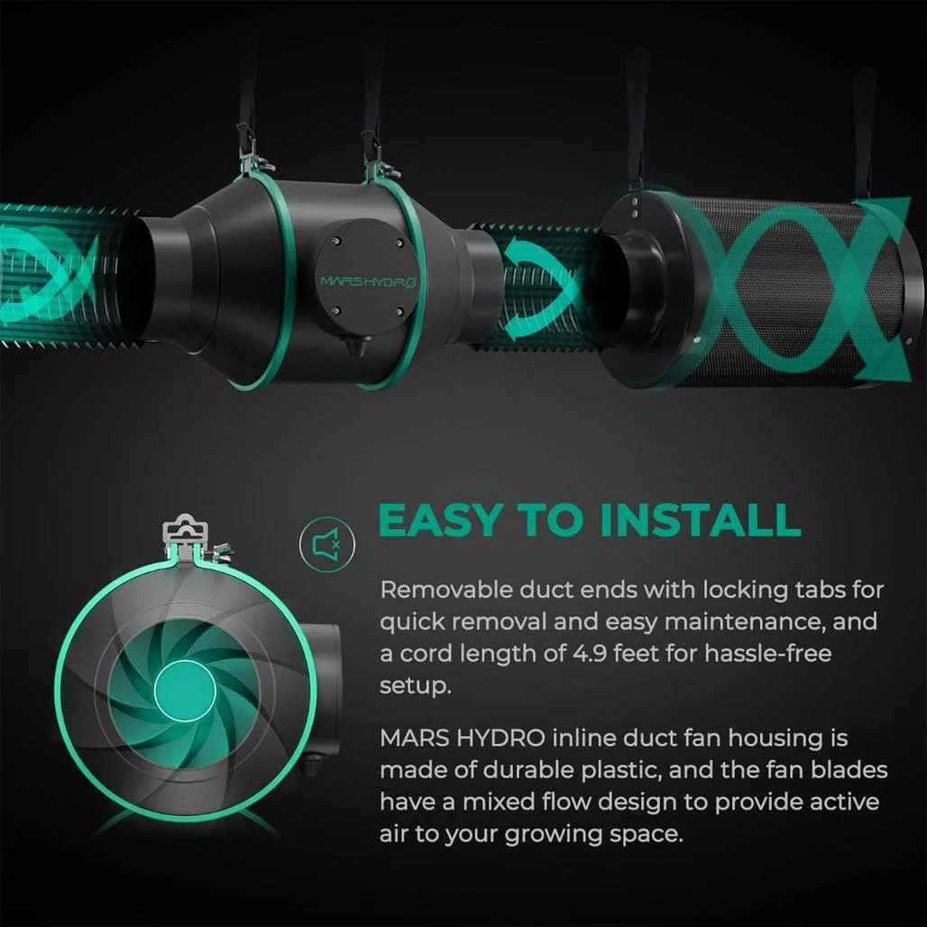 Mars Hydro Inline Fan With Speed Controller - Image 6
