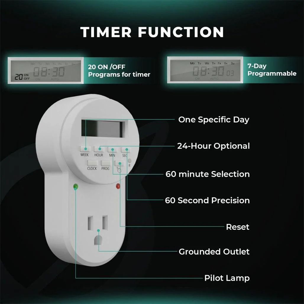 Mars Hydro 7-Day Programmable Digital Timer - Image 3