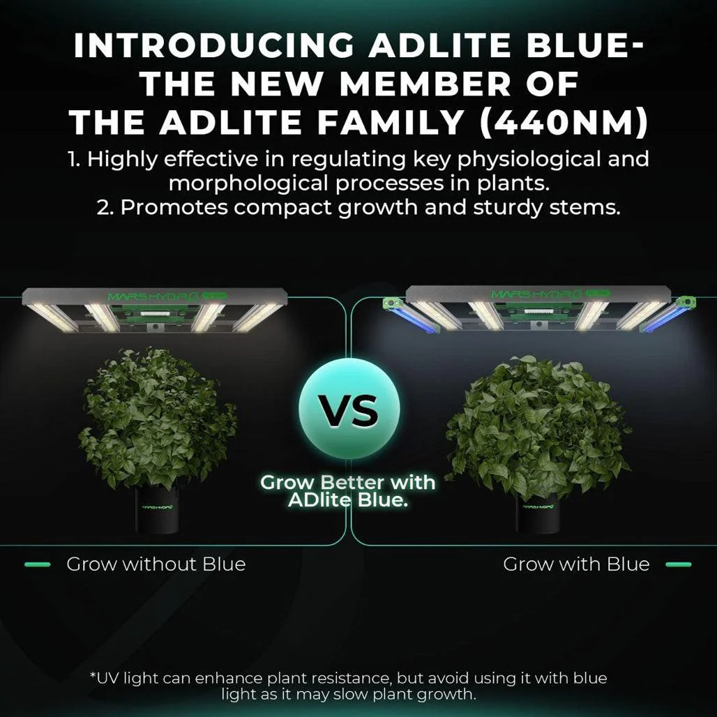 Mars Hydro ADlite Blue Supplemental LED Grow Light Bar, Pack of 2 - Image 3
