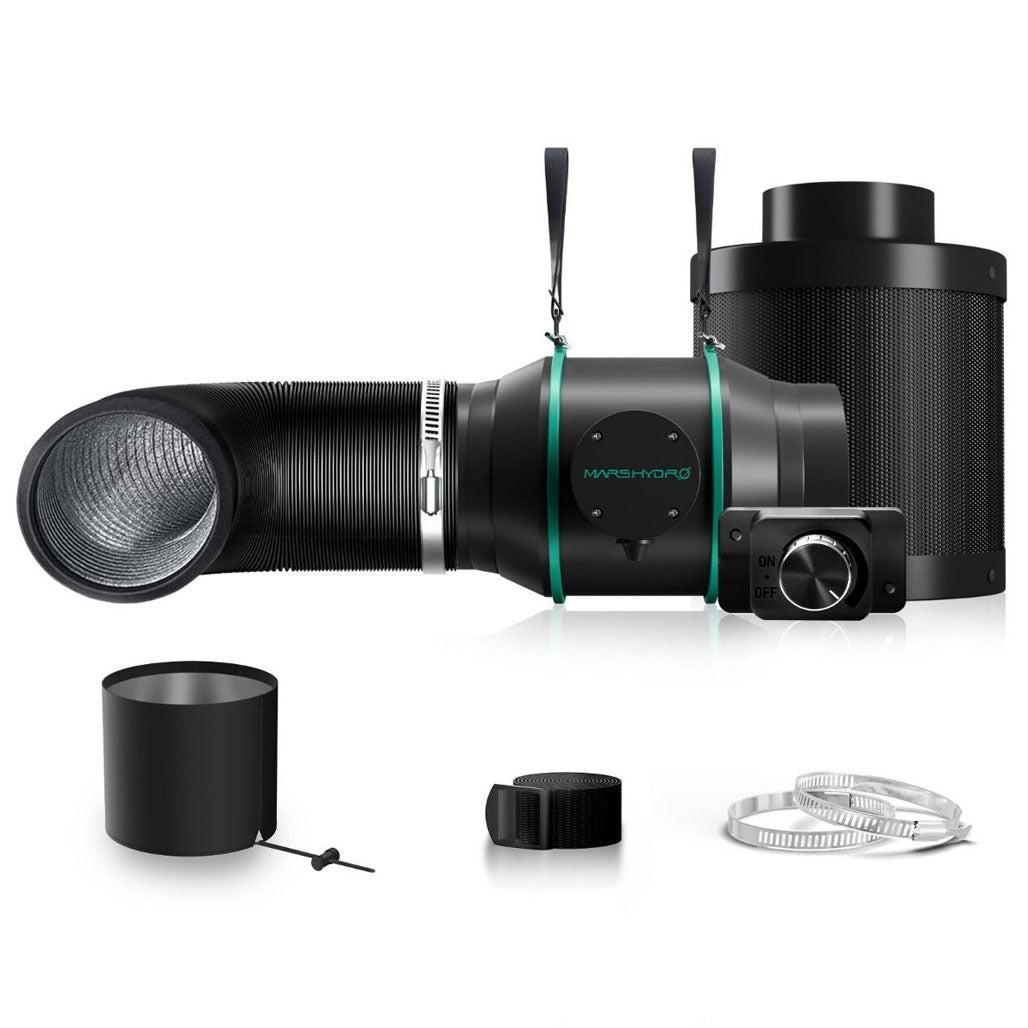 Mars Hydro Inline Duct Fan And Carbon Filter Combo With Speed Controller, 6 Inch