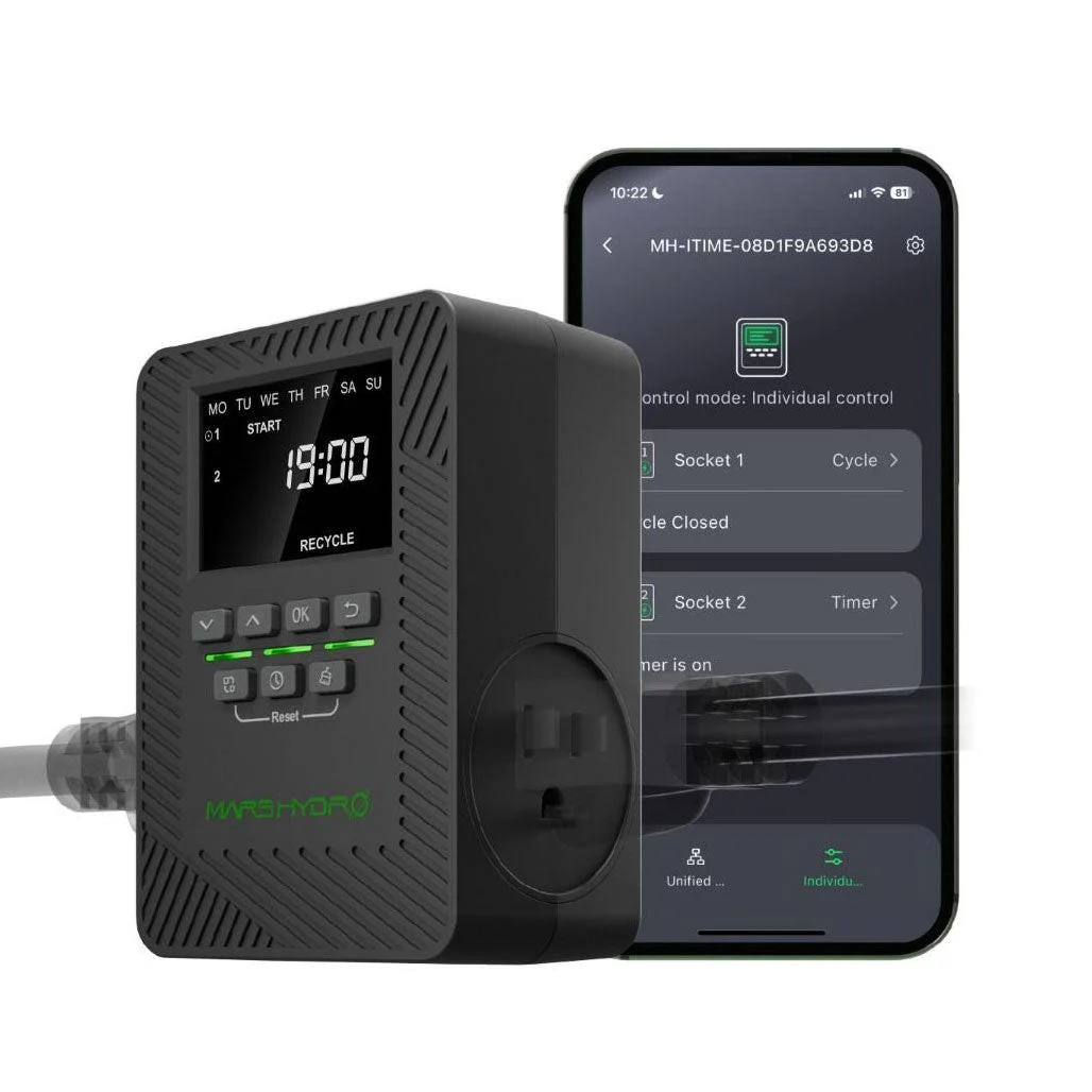 Mars Hydro iTime 2-in-1 Smart Dual Outlet Timer