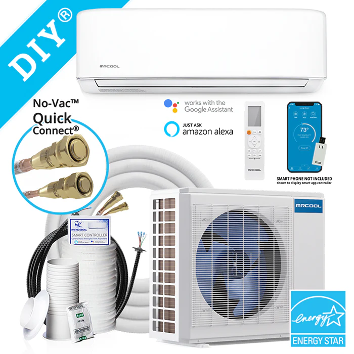 MRCOOL DIY GEN 4 E-Star 18000 BTU Ductless Mini-Split Air Conditioner With Heat Pump, 25 Foot Install Kit, DIY Pro Cable, & Enhanced WiFi Connectivity, 230 Volts - Image 2