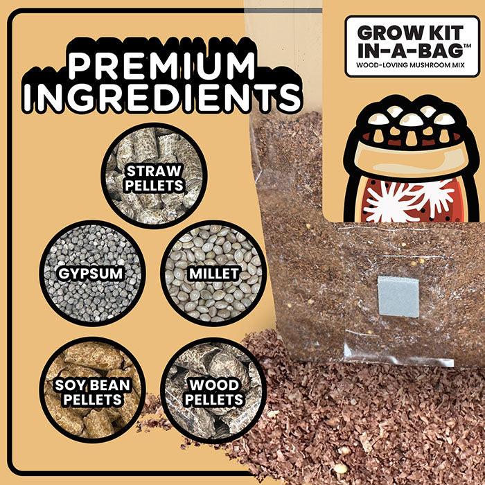 Mushroom Supplies Wood-Loving All In One Mushroom Grow Kit In-A-Bag, 3 lbs - Image 6