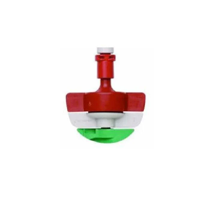 Netafim SpinNet Sprinkler Head, Red Body, Red Mist Control, Green Spinner, 18.4 GPH - Pack of 25 (03551200070G-B)