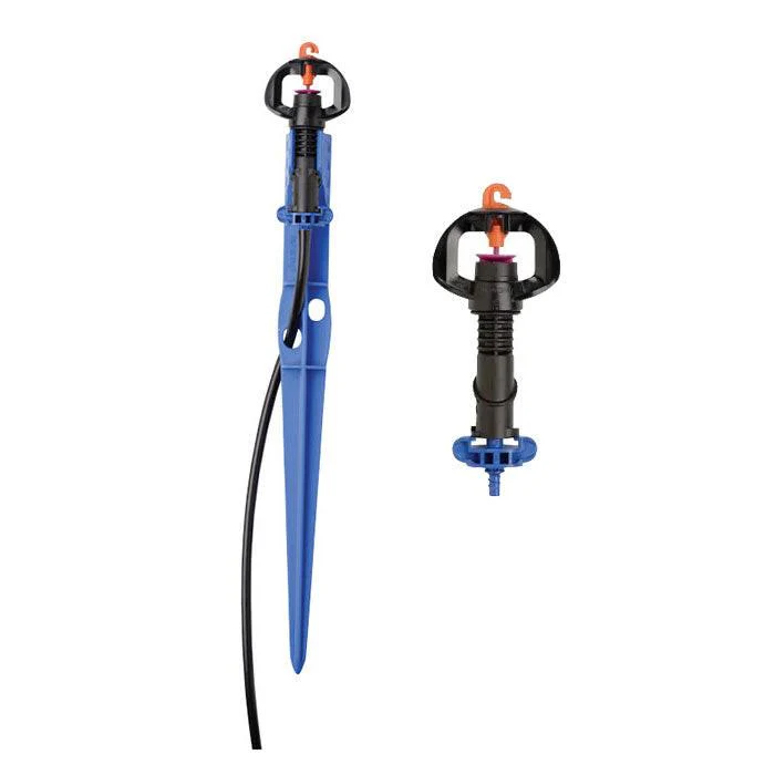 Netafim SuperNet Jet Sprinkler Assembly with Tubing & Stakes, 360° Circle, 7.9 GPH, Pack of 25 - Bundle of 12 Packs