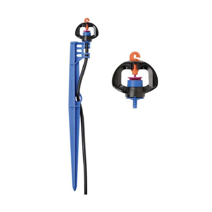Netafim SuperNet Jr Sprinkler Assembly with Tubing & Stakes, LR Swivel, 6.4 GPH, Pack of 25