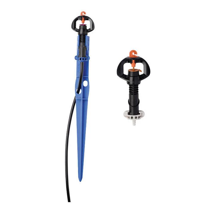 Netafim SuperNet Rotating Sprinkler Assembly with Tubing & Stakes, LR Swivel, 5.3 GPH, Pack of 25