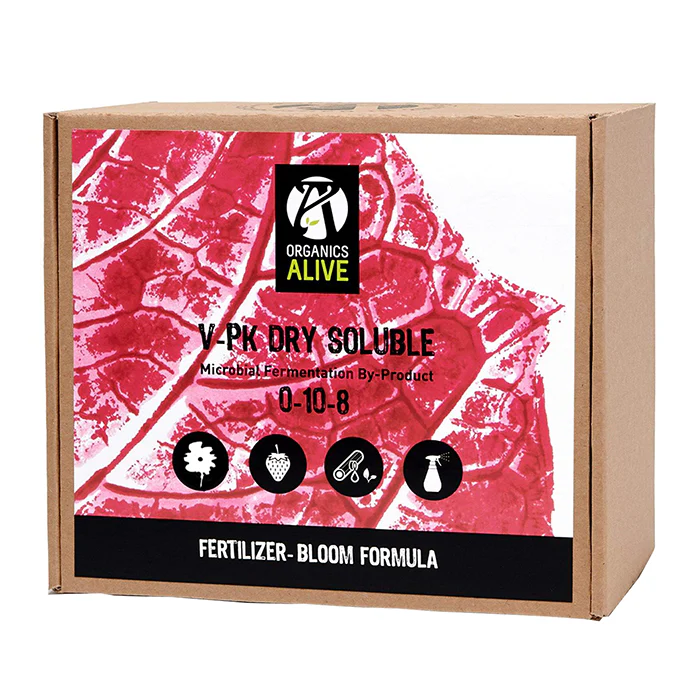 Organics Alive V-PK Dry Soluble Bloom 0-10-8, 25 lbs.