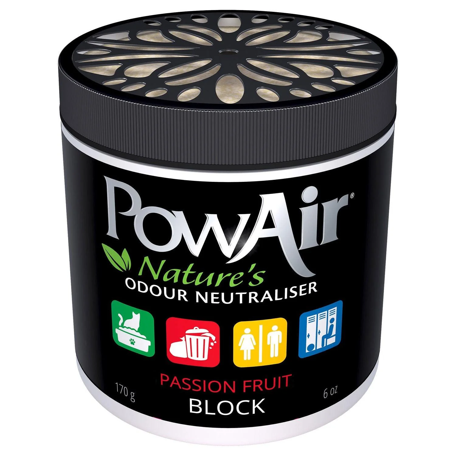 PowAir Block Odor Neutralizer, Passion Fruit - 6 Ounces - Case of 6