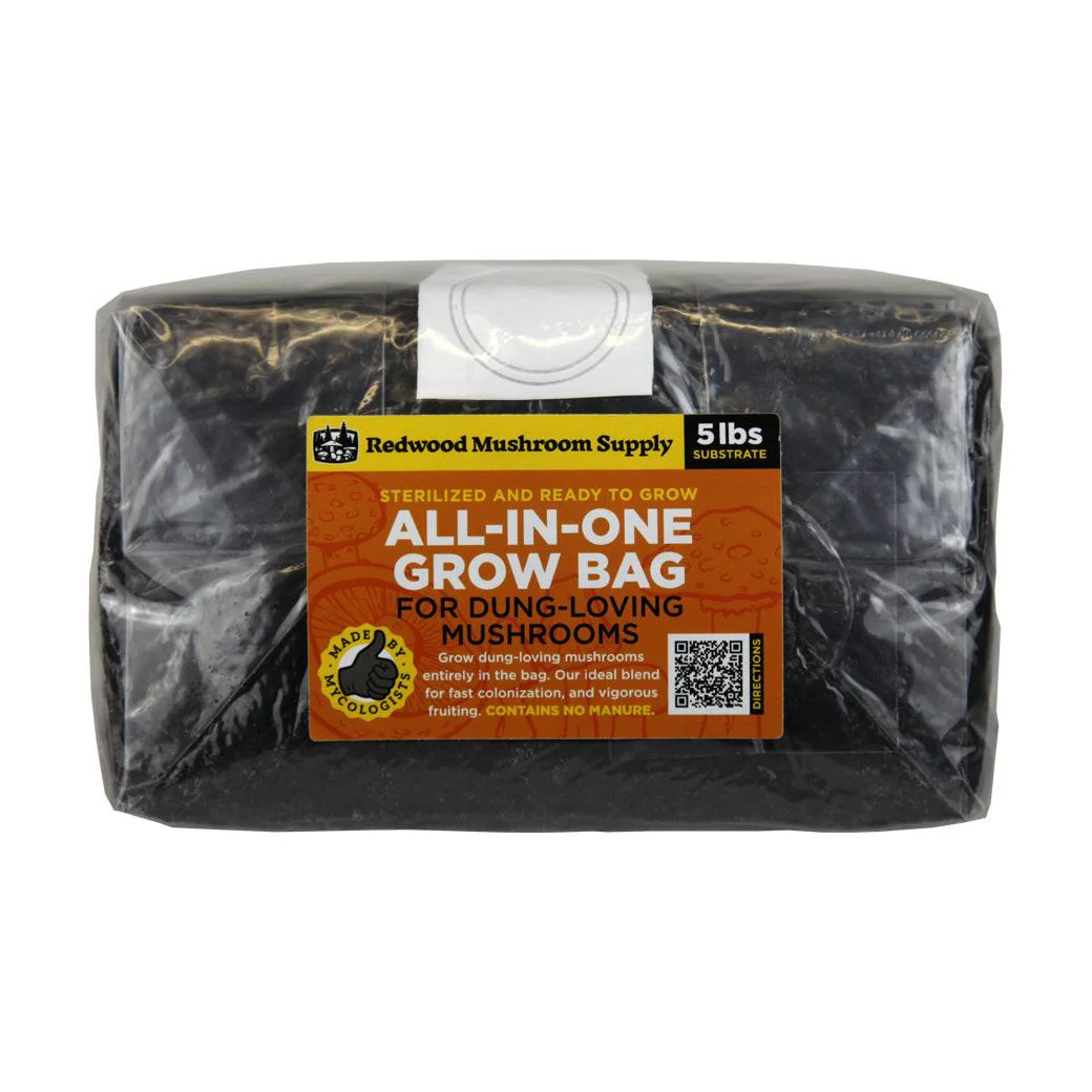 Redwood Mushroom Supply All-in-One Mushroom Grow Bag - Dung Loving