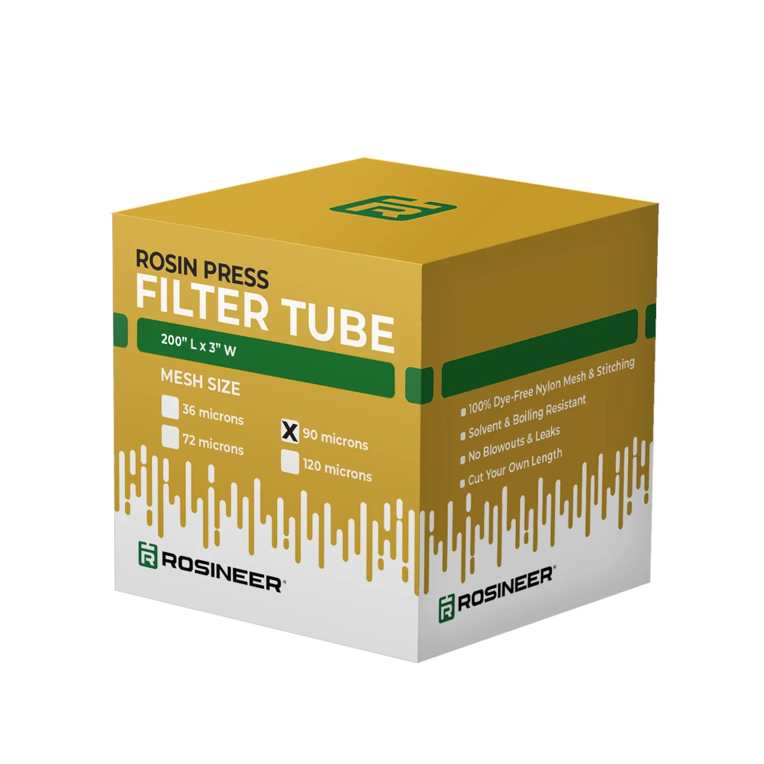 Rosineer Premium Filter Tube, 3" x 200", 90 Micron