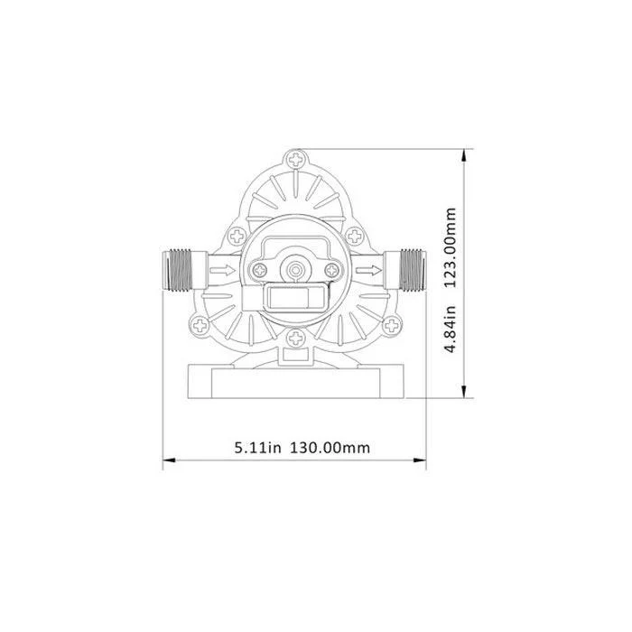 SEAFLO 33-Series Diaphragm Water Pump, 24VDC, 3.0 GPM - Image 5