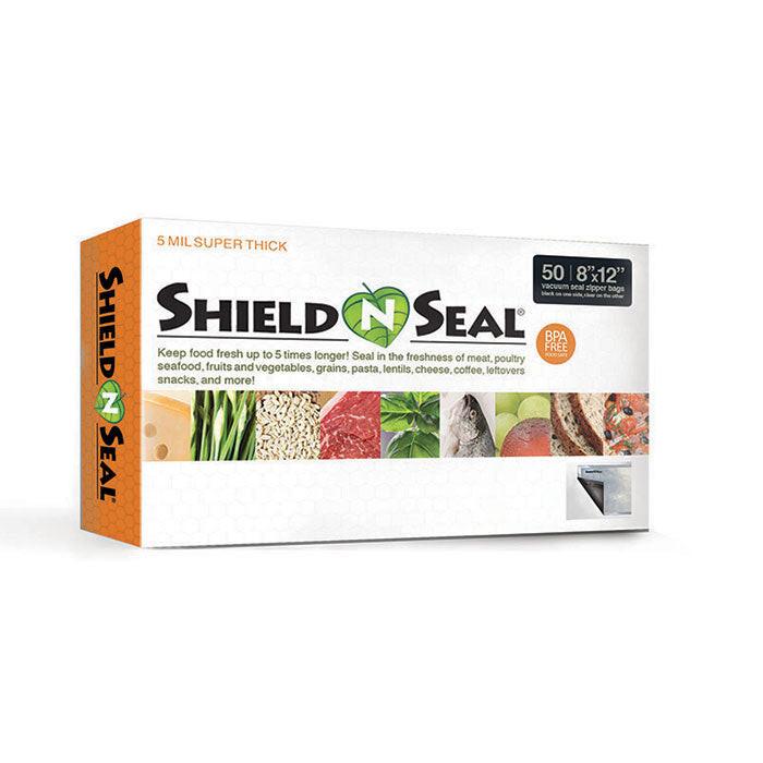 Shield N Seal 1000 Pre-cut Vacuum Seal Bags with Zipper, Clear and Black, 8 in. x 12 in., Pack of 50 - Image 3
