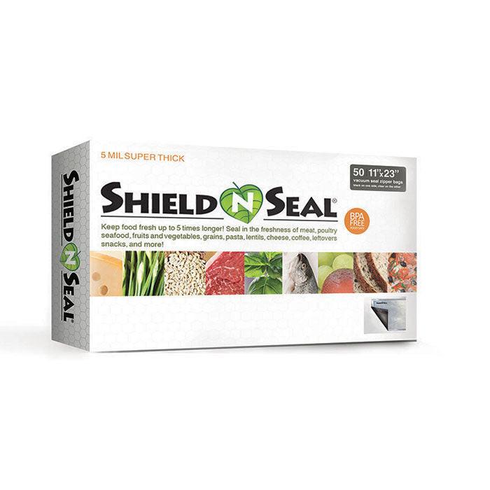 Shield N Seal 1200 Pre-cut Vacuum Seal Bags with Zipper, Clear and Black, 11 in. x 23 in., Pack of 50 - Image 4