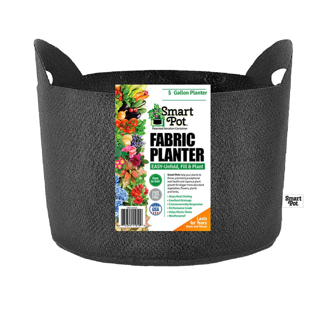 Smart Pot Fabric Pots with Handles, Black - Image 4