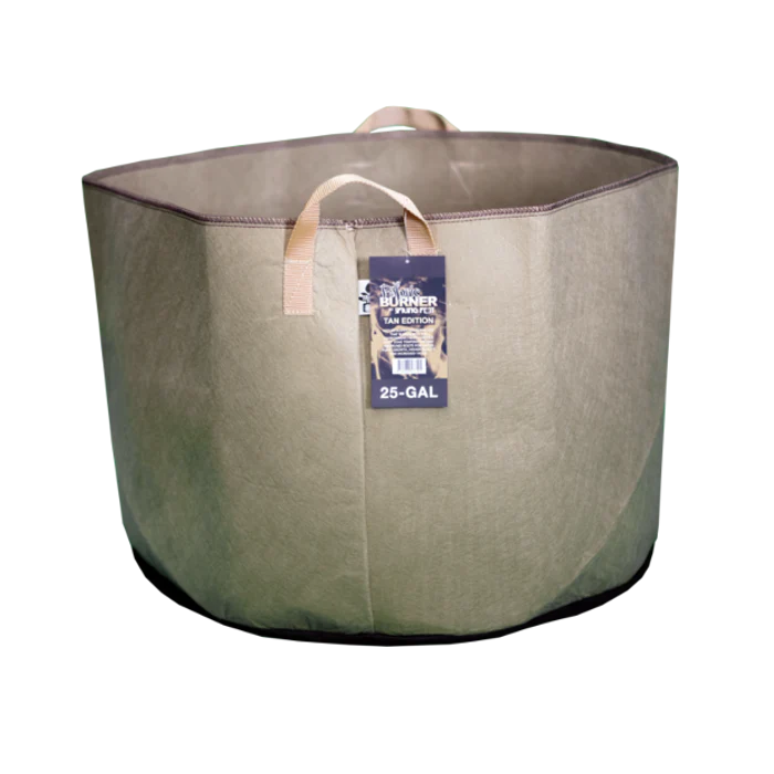 Spring Pot Burner 25 Gallon Fabric Pot with Handles, Tan - Case of 40