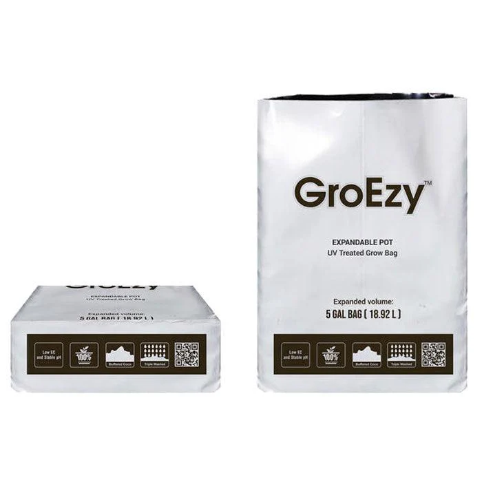 The Coco Depot GroEzy Expandable Pot in UV Treated Grow Bag, 5 Gallon - Pack of 20