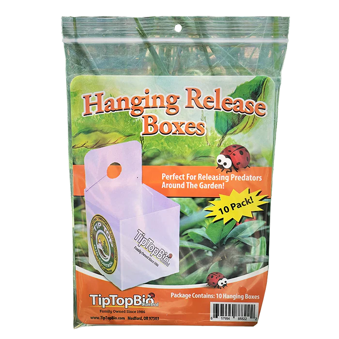 Tip Top Bio-Control Beneficial Insect Hanging Release Boxes, Pack of 10