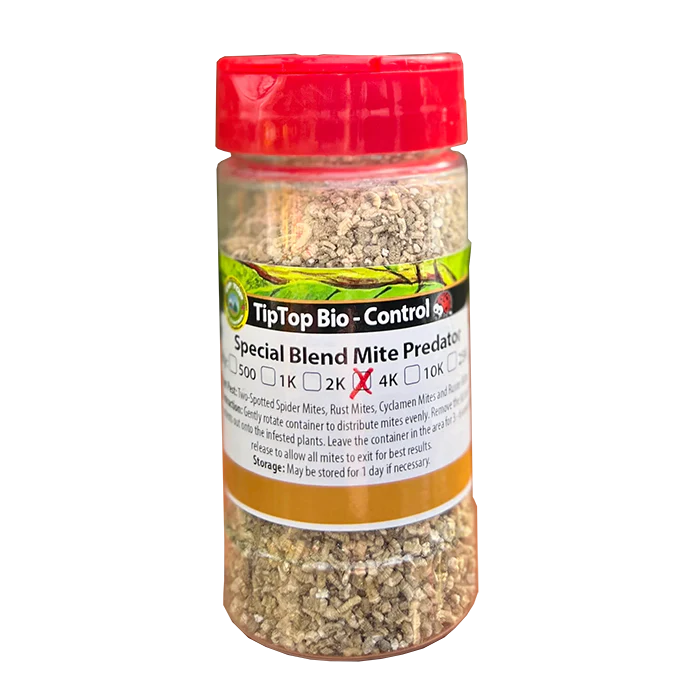 Tip Top Bio-Control Special Blend Mite Predator Beneficial Mite Mix, Bottle of 4,000