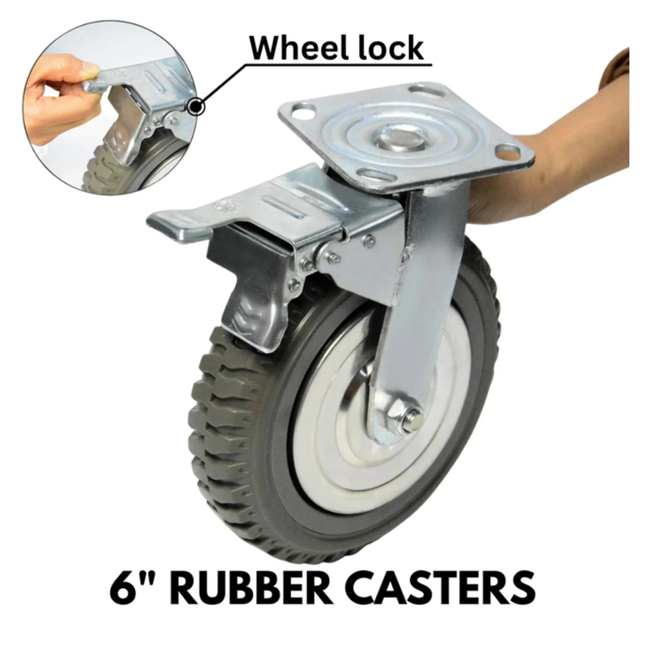 Trellis Slayer 9000 Trellis Mover by Common Culture - White Powder Coated w/ 6" Rubber Casters - 4 Rolls Capacity - Image 4