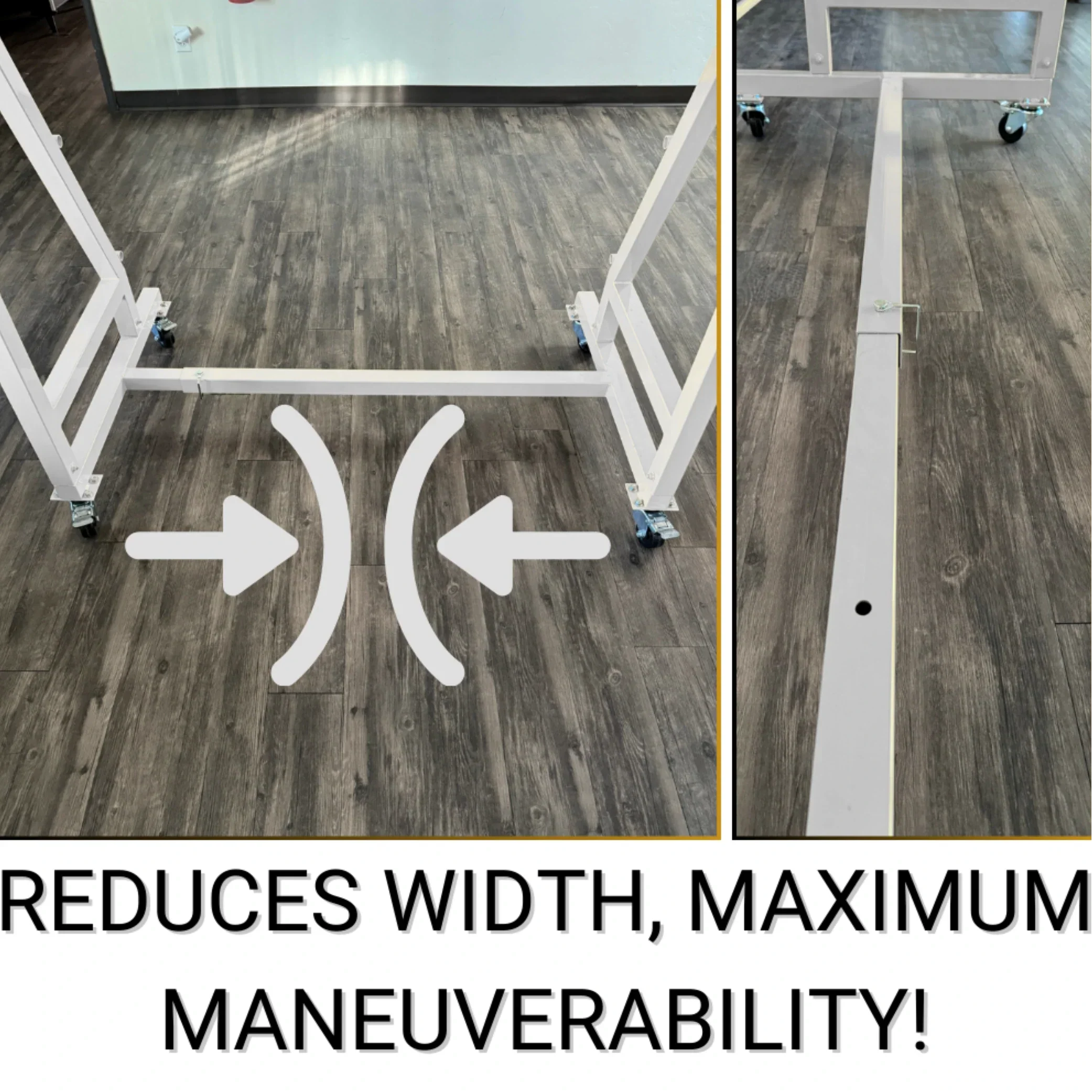 Trellis Slayer 9000 Trellis Mover by Common Culture - White Powder Coated w/ 6" Rubber Casters - 4 Rolls Capacity - Image 7