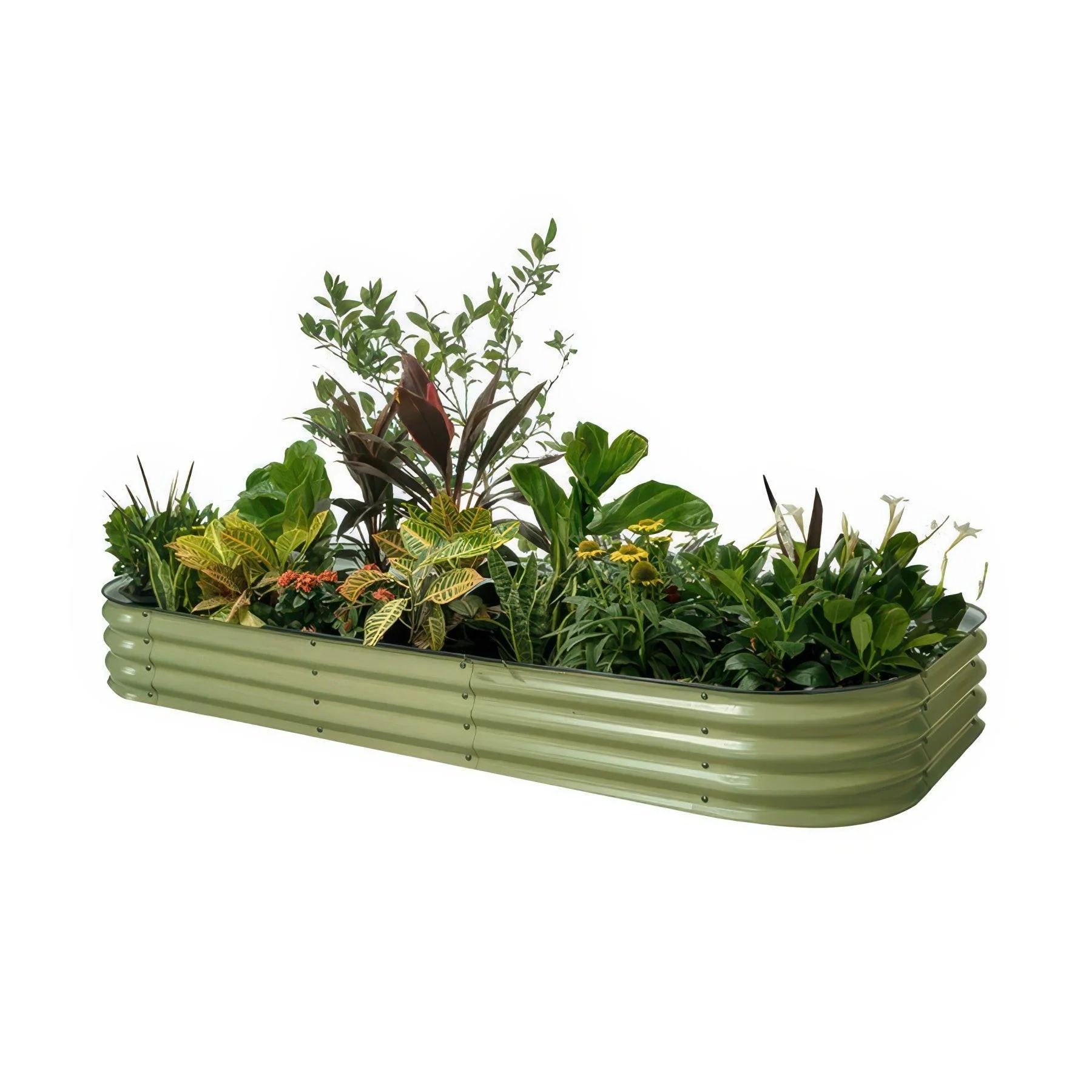 Vego Garden 11 Inch Tall 10 in 1 Modular Metal Raised Garden Bed Kit - Image 3