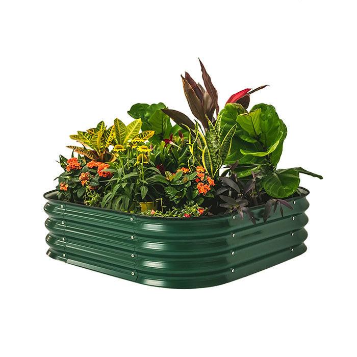 Vego Garden 11 Inch Tall 4 in 1 Modular Metal Raised Garden Bed Kit