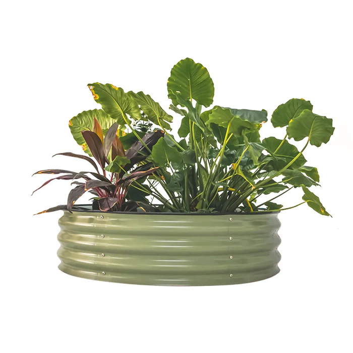 Vego Garden 11 Inch Tall 42 Wide Round Metal Raised Garden Bed - Image 2
