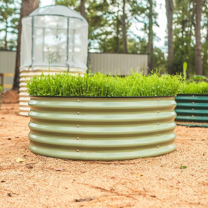 Vego Garden 17 Inch Tall 42 Wide Round Metal Raised Garden Bed - Image 14