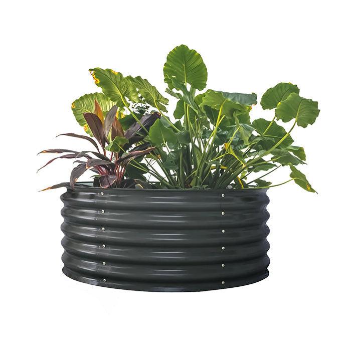 Vego Garden 17 Inch Tall 42 Wide Round Metal Raised Garden Bed