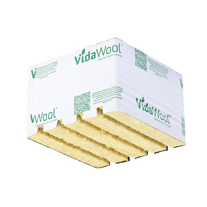 VidaWool Rockwool Block 144 with Hole, 6 Inch x 6 Inch x 4 Inch - Case of 64 - Image 2