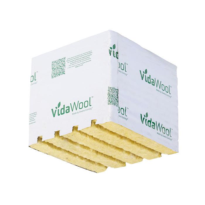 VidaWool Rockwool Block 190 with Hole, 6 Inch x 6 Inch x 5.3 Inch - Case of 48 - Image 2