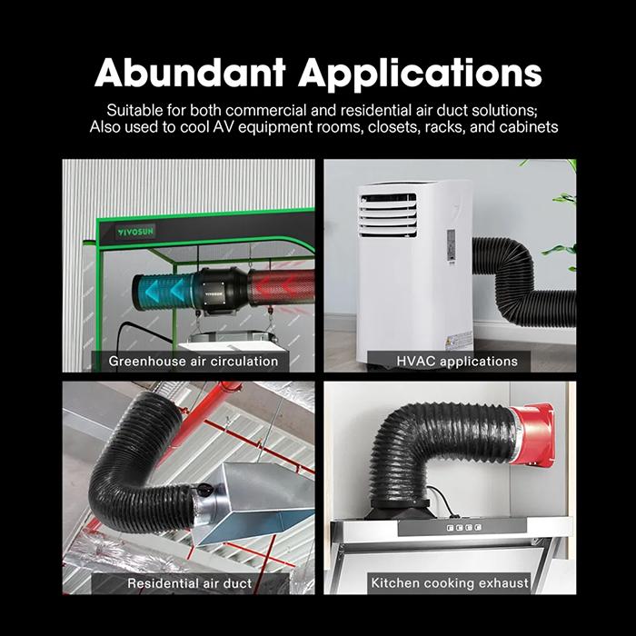 Vivosun Black Non-Insulated Flex Air Aluminum Ducting - Image 11