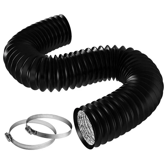 Vivosun Black Non-Insulated Flex Air Aluminum Ducting, 4" x 8'