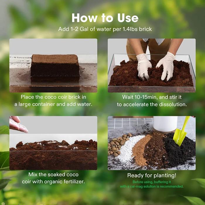Vivosun Compressed Coco Coir Brick, Pack of 3 - Image 5