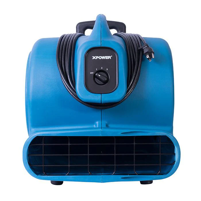 XPOWER 800-Series P-800H Air Mover with Handle & Wheels, 3/4 HP, 3200 CFM - Image 5