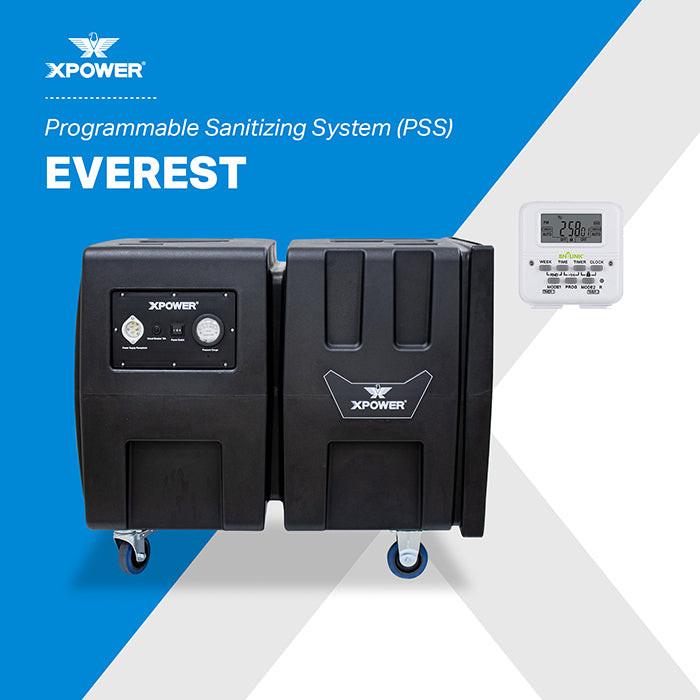 XPOWER Everest Programmable Sanitizing System, 2000 CFM HEPA Air Purifier + Digital Timer - Image 2