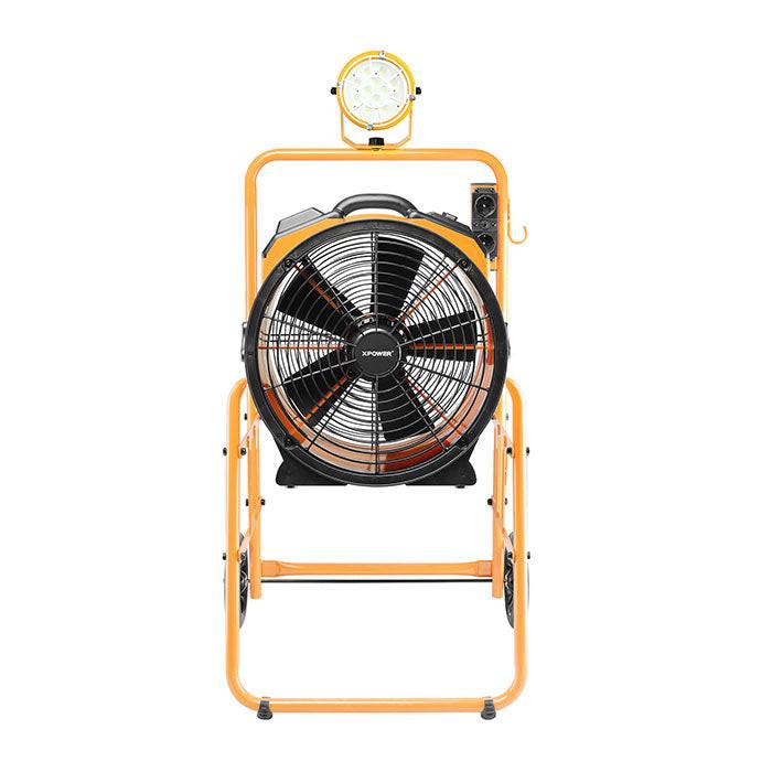 XPOWER FA-420K6 Mobile Cooling Fan & Light Kit, 3600 CFM, Yellow - Image 2